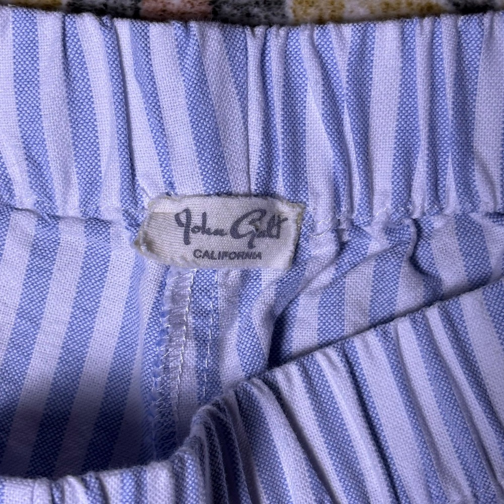 John Galt Brandy Melville Blue White Striped Comfy Beach Shorts Sleep Loungewear - Picture 4 of 10